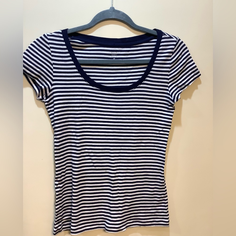 Medium cap sleeve tee blue/white